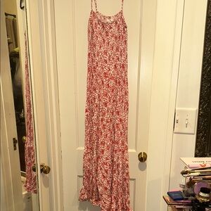 BB Dakota Red and White Spaghetti Strap Sundress